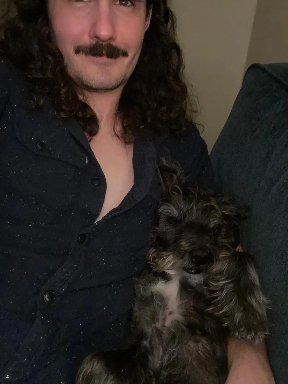 Oliver Franklin Anderson with dog